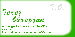 terez obrezjan business card